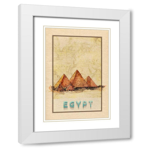 Travel Egypt White Modern Wood Framed Art Print with Double Matting by Murdock, Ramona
