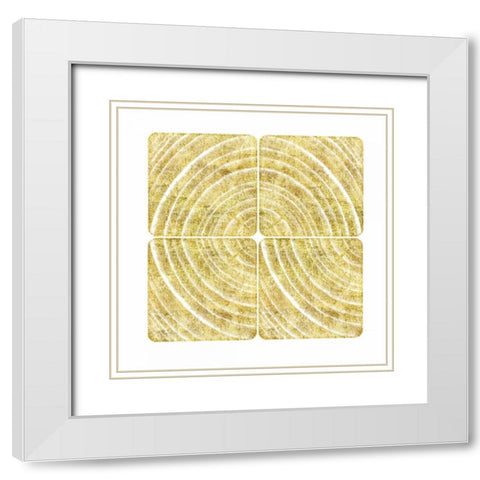 Tree Ring Triptych I White Modern Wood Framed Art Print with Double Matting by Murdock, Ramona