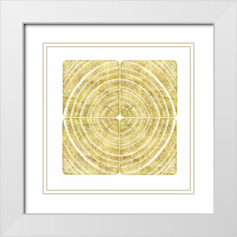 Tree Ring Triptych II White Modern Wood Framed Art Print with Double Matting by Murdock, Ramona