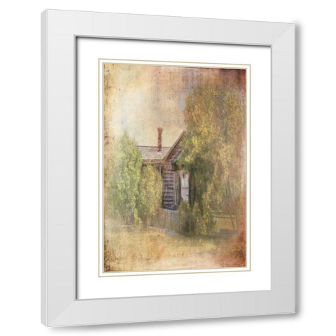 Some Place in Time White Modern Wood Framed Art Print with Double Matting by Murdock, Ramona