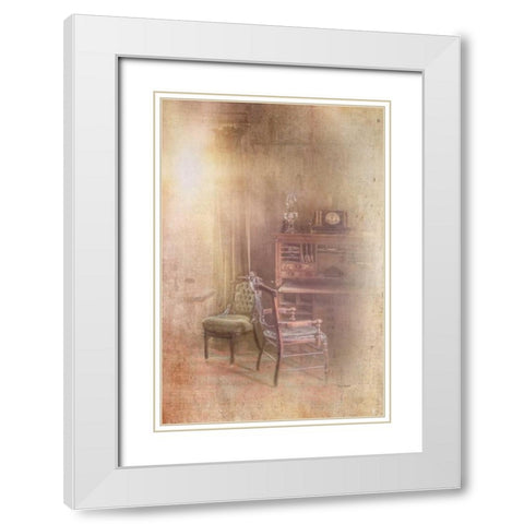Vintage Study White Modern Wood Framed Art Print with Double Matting by Murdock, Ramona