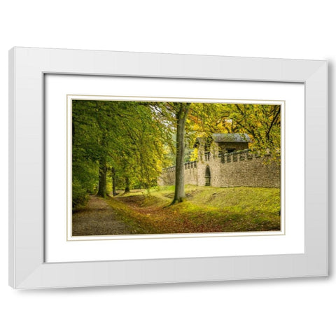 Saalburg Guard House White Modern Wood Framed Art Print with Double Matting by Murdock, Ramona