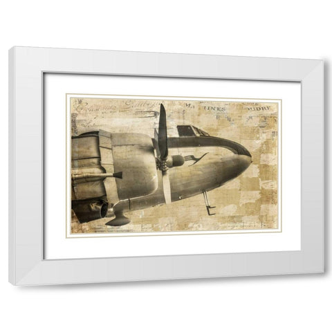 Prop Plane Nose White Modern Wood Framed Art Print with Double Matting by Murdock, Ramona