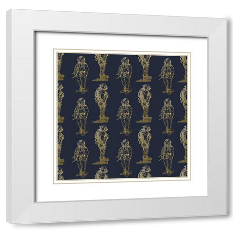 Gold Diver White Modern Wood Framed Art Print with Double Matting by Murdock, Ramona