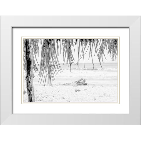 Beached Up White Modern Wood Framed Art Print with Double Matting by Murdock, Ramona