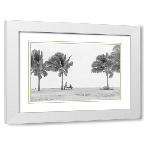 Hangin at the Beach White Modern Wood Framed Art Print with Double Matting by Murdock, Ramona