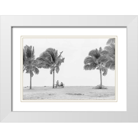 Hangin at the Beach White Modern Wood Framed Art Print with Double Matting by Murdock, Ramona