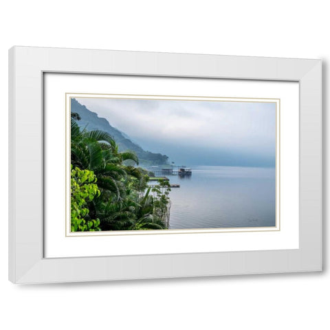 Fishing Village White Modern Wood Framed Art Print with Double Matting by Murdock, Ramona