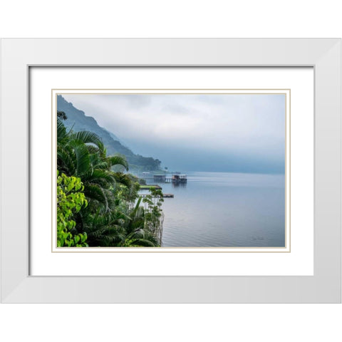 Fishing Village White Modern Wood Framed Art Print with Double Matting by Murdock, Ramona