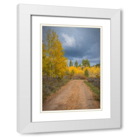Stormy Road White Modern Wood Framed Art Print with Double Matting by Murdock, Ramona