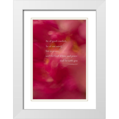 Be of Good Comfort White Modern Wood Framed Art Print with Double Matting by Murdock, Ramona