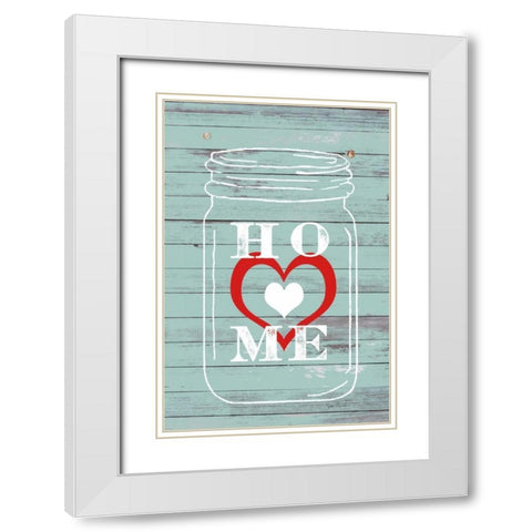 Home Mason Jar White Modern Wood Framed Art Print with Double Matting by Murdock, Ramona