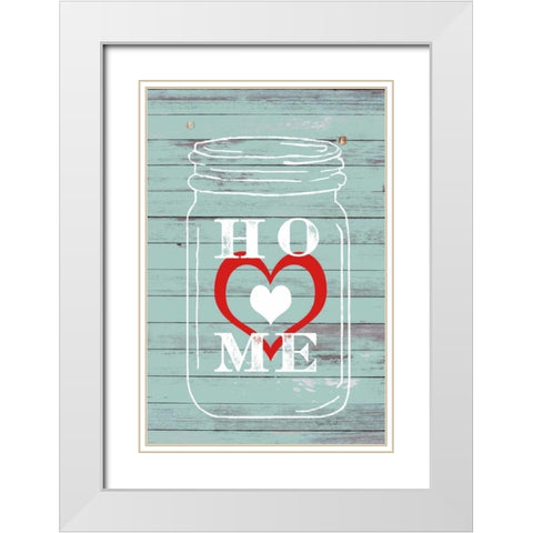 Home Mason Jar White Modern Wood Framed Art Print with Double Matting by Murdock, Ramona