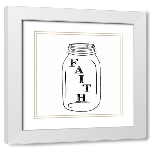Faith White Modern Wood Framed Art Print with Double Matting by Murdock, Ramona