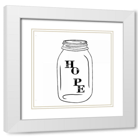 Hope White Modern Wood Framed Art Print with Double Matting by Murdock, Ramona