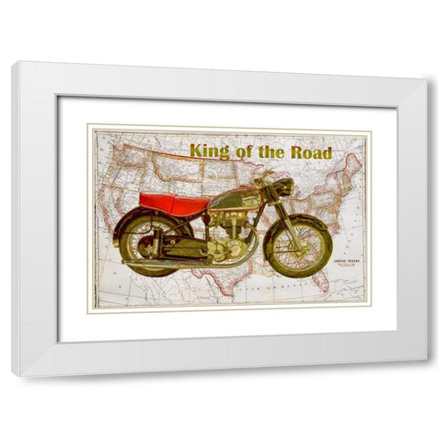 King of the Road White Modern Wood Framed Art Print with Double Matting by Murdock, Ramona