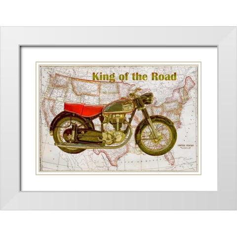 King of the Road White Modern Wood Framed Art Print with Double Matting by Murdock, Ramona