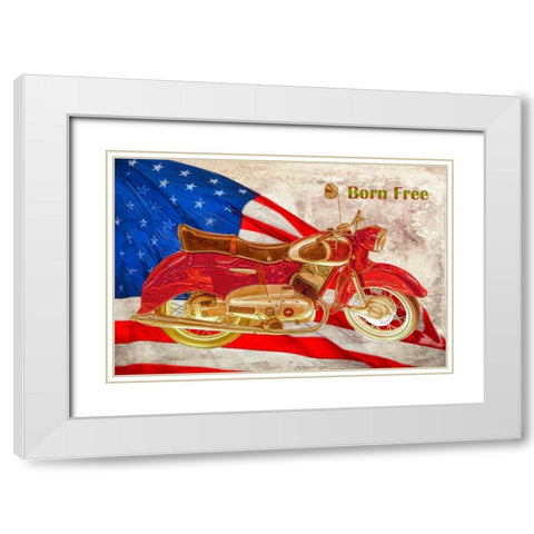 Born Free White Modern Wood Framed Art Print with Double Matting by Murdock, Ramona