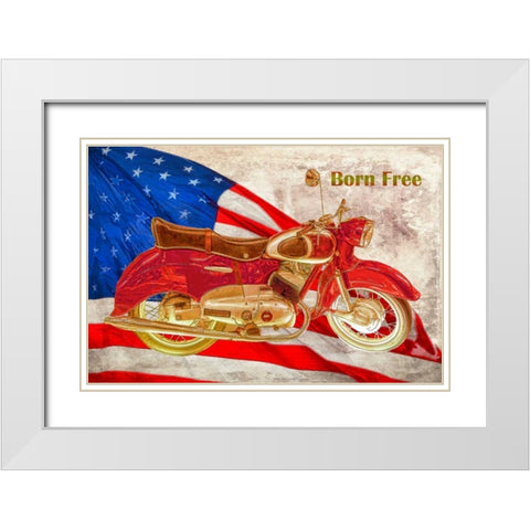 Born Free White Modern Wood Framed Art Print with Double Matting by Murdock, Ramona