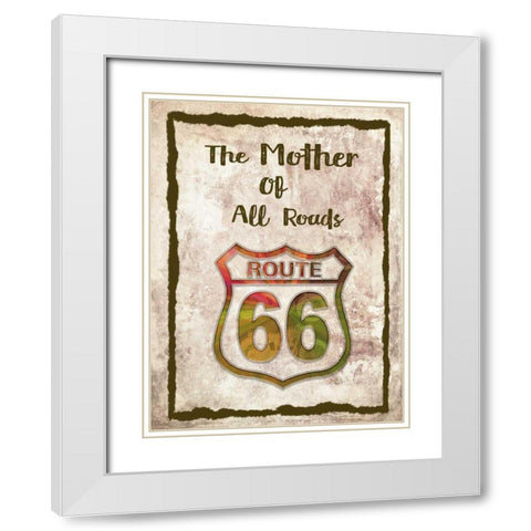 The Mother of All Roads White Modern Wood Framed Art Print with Double Matting by Murdock, Ramona