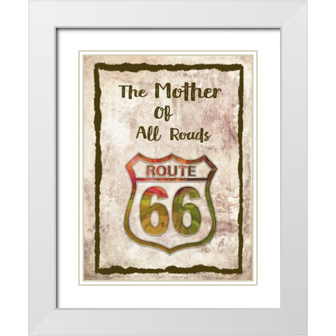 The Mother of All Roads White Modern Wood Framed Art Print with Double Matting by Murdock, Ramona