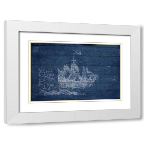 Ghostly I White Modern Wood Framed Art Print with Double Matting by Murdock, Ramona