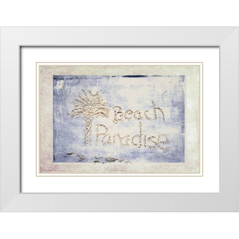 Beach Paradise White Modern Wood Framed Art Print with Double Matting by Murdock, Ramona