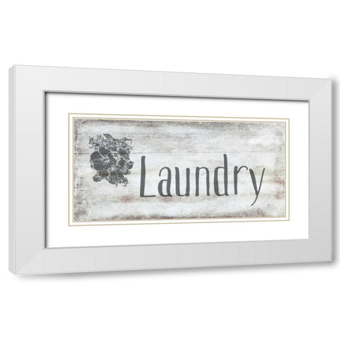 Laundry Floral White Modern Wood Framed Art Print with Double Matting by Murdock, Ramona