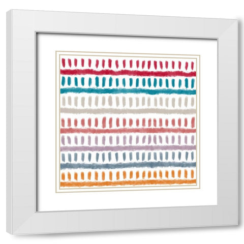 Hen Scratches White Modern Wood Framed Art Print with Double Matting by Murdock, Ramona