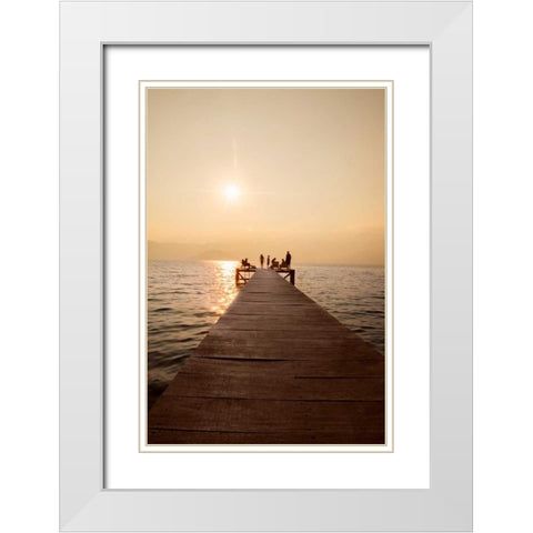 Summer at the Lake II White Modern Wood Framed Art Print with Double Matting by Murdock, Ramona