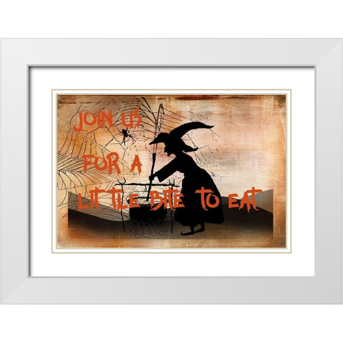 Join Us for a Bit to Eat White Modern Wood Framed Art Print with Double Matting by Murdock, Ramona