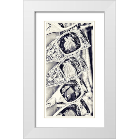 Cool Glass II White Modern Wood Framed Art Print with Double Matting by Murdock, Ramona