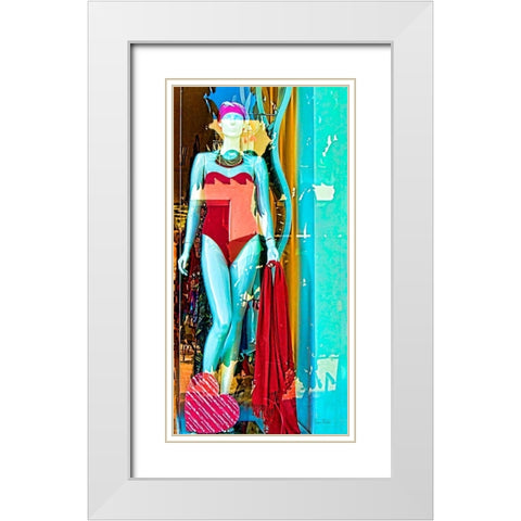 Lady on Display I White Modern Wood Framed Art Print with Double Matting by Murdock, Ramona