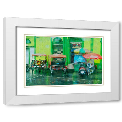 Rainy Day Iquitos Peru White Modern Wood Framed Art Print with Double Matting by Murdock, Ramona