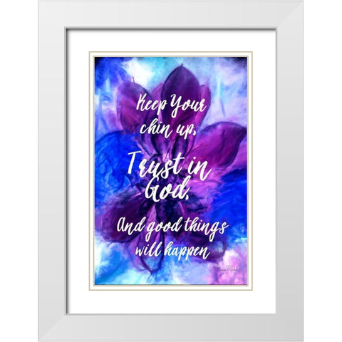 Chin Up White Modern Wood Framed Art Print with Double Matting by Murdock, Ramona