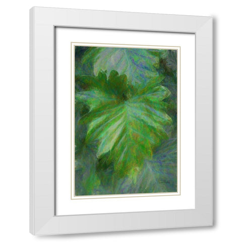 Tropical Leaves II White Modern Wood Framed Art Print with Double Matting by Murdock, Ramona