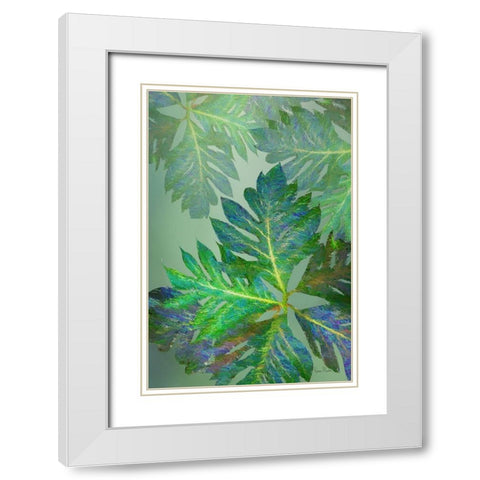 Tropical Leaves III White Modern Wood Framed Art Print with Double Matting by Murdock, Ramona