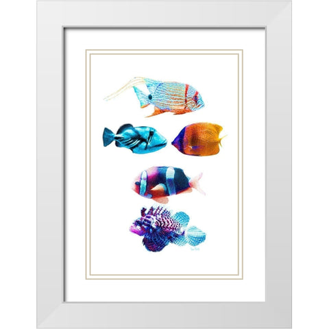 Fish Tank White Modern Wood Framed Art Print with Double Matting by Murdock, Ramona