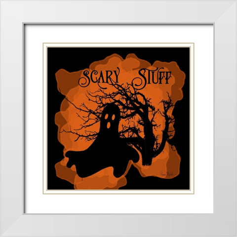 Scary Stuff White Modern Wood Framed Art Print with Double Matting by Murdock, Ramona