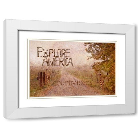 Explore America White Modern Wood Framed Art Print with Double Matting by Murdock, Ramona