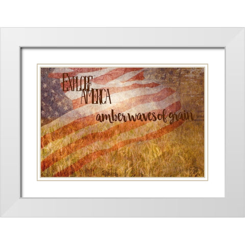 Amber Waves of Grain White Modern Wood Framed Art Print with Double Matting by Murdock, Ramona