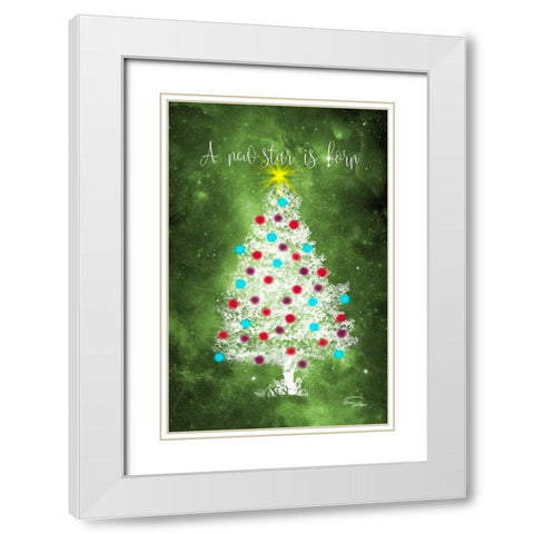 A New Star is Born White Modern Wood Framed Art Print with Double Matting by Murdock, Ramona