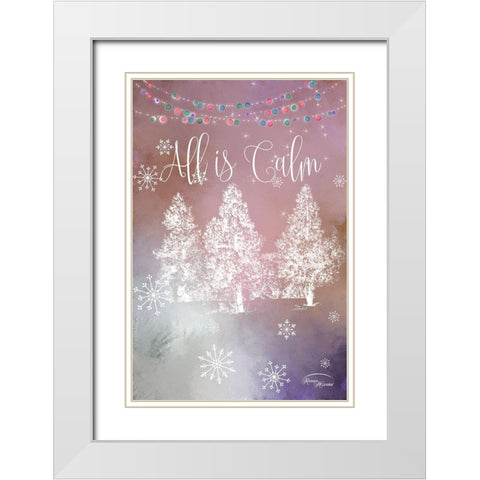 All is Calm White Modern Wood Framed Art Print with Double Matting by Murdock, Ramona