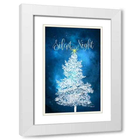 Silent Night White Modern Wood Framed Art Print with Double Matting by Murdock, Ramona
