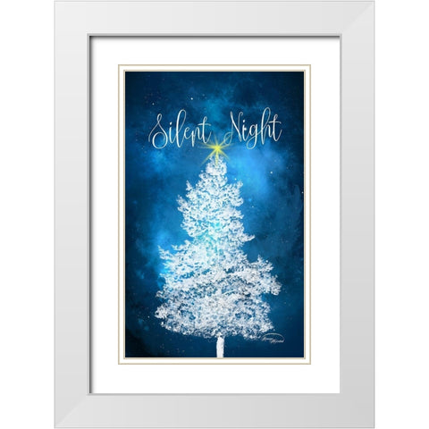 Silent Night White Modern Wood Framed Art Print with Double Matting by Murdock, Ramona