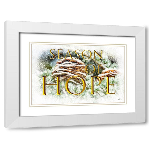 Season of Hope White Modern Wood Framed Art Print with Double Matting by Murdock, Ramona