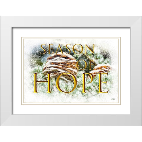 Season of Hope White Modern Wood Framed Art Print with Double Matting by Murdock, Ramona