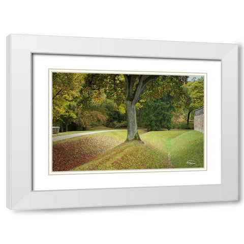 Outside the Wall II White Modern Wood Framed Art Print with Double Matting by Murdock, Ramona