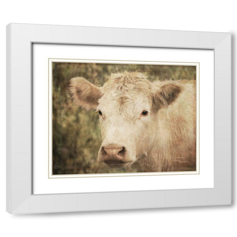 Flossie Mae White Modern Wood Framed Art Print with Double Matting by Murdock, Ramona