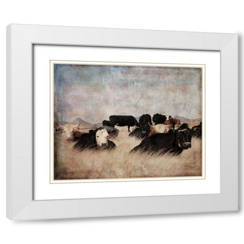 Takin It Easy White Modern Wood Framed Art Print with Double Matting by Murdock, Ramona